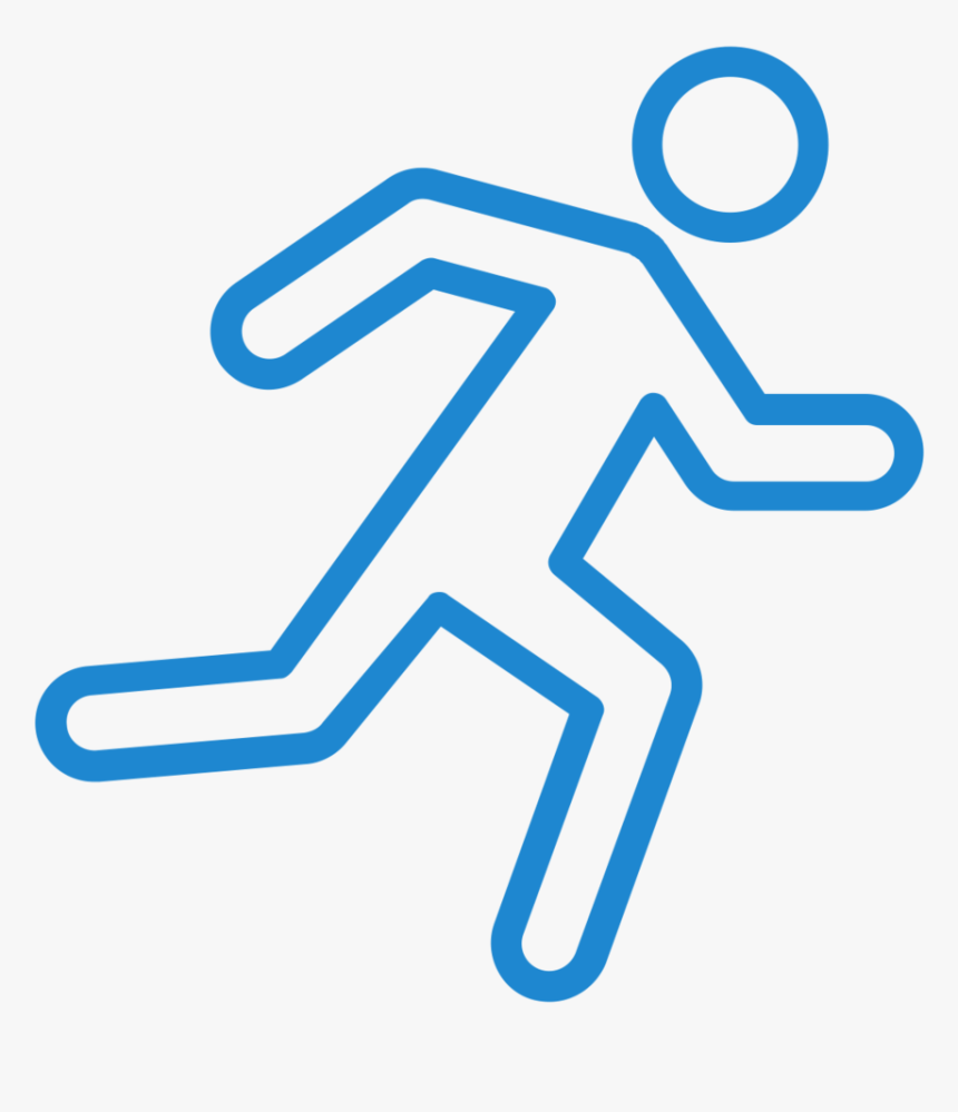 Run Icon Blue - Running Man Icon Transparent, HD Png Download, Free Download