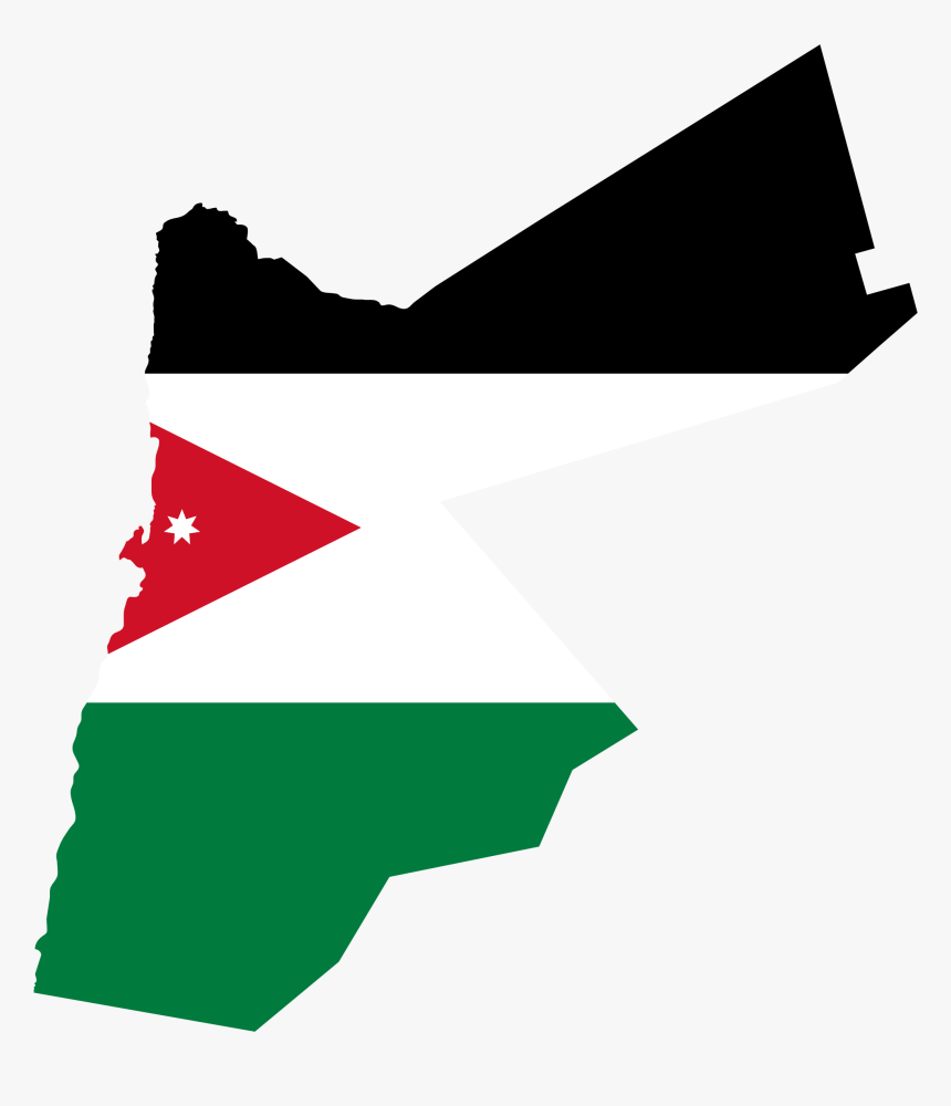 Jordan Map Flag Clip Arts - Map And Flag Of Jordan, HD Png Download, Free Download