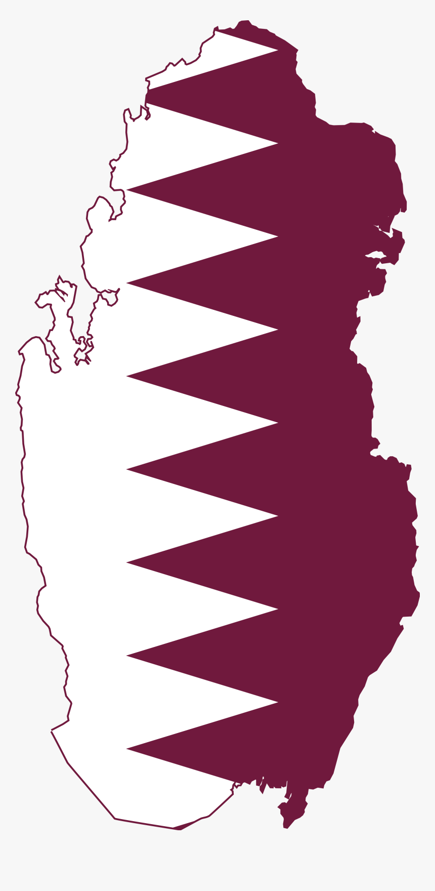 Qatar Flag Png Image Background - Qatar Flag Map, Transparent Png, Free Download