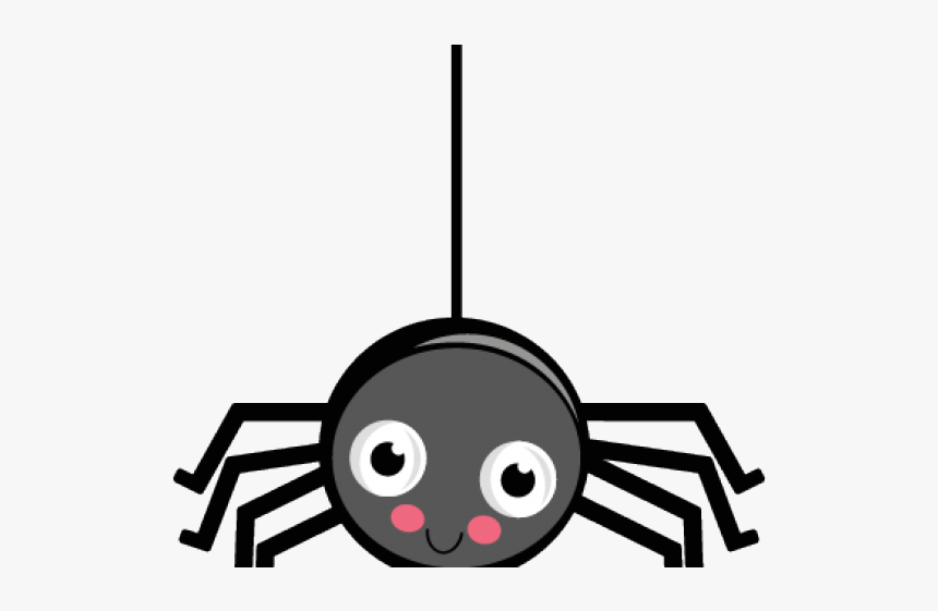 Cute Spider Clipart - Transparent Background Halloween Spider Clipart, HD Png Download, Free Download