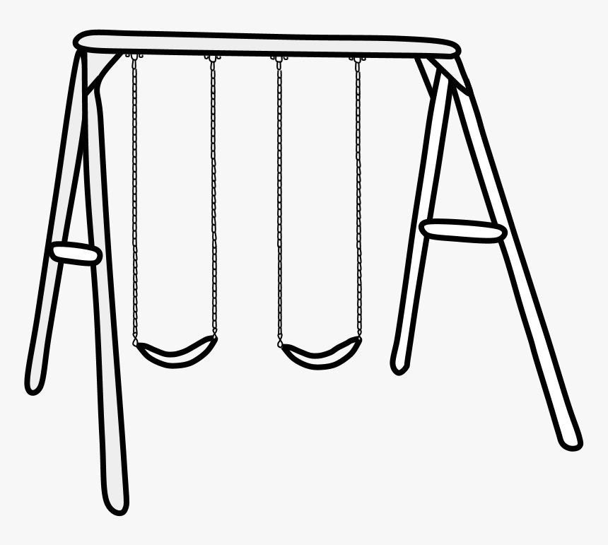 Transparent Swing Set Clipart - Drawing Of A Swing Set, HD Png Download, Free Download