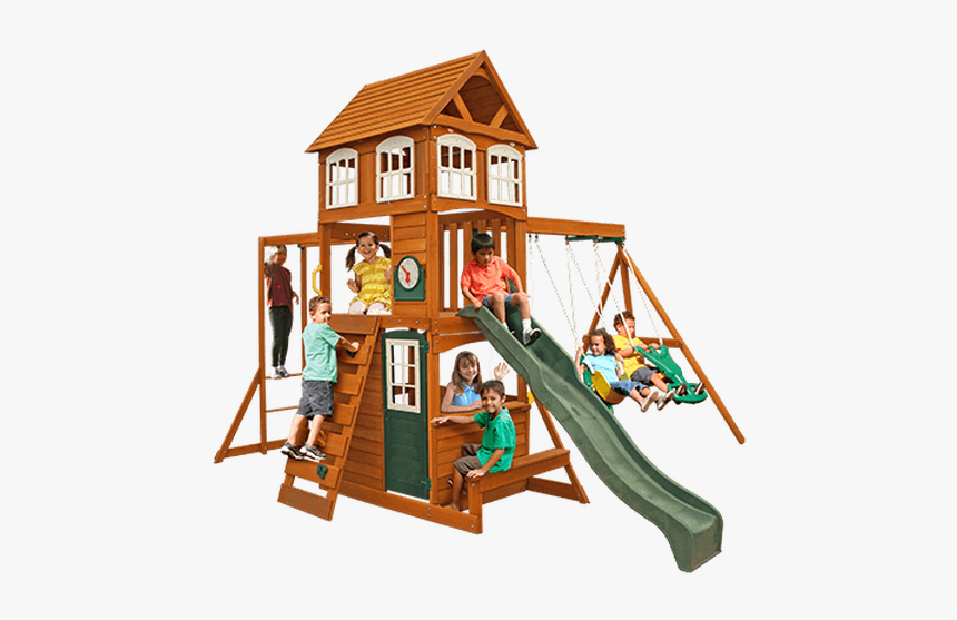 Kidkraft Cranbrook Wooden Swing Set, HD Png Download, Free Download