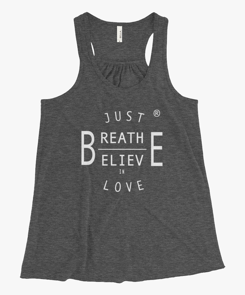 Com Awake & Aware Dark Grey Just Be Multi Message Womens - Bella + Canvas Women's B8800 Flowy Racerback Tank, HD Png Download, Free Download