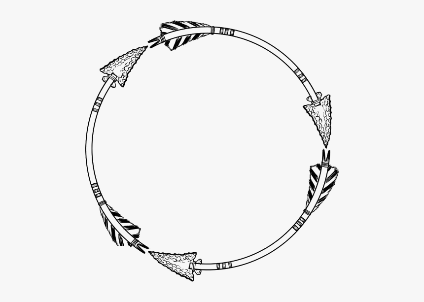 Boho Frame Circle Arrow Png Hd Image, Transparent Boho - Circle Of Arrows Clipart, Png Download, Free Download