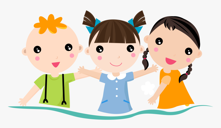 Hand Painted Cartoon Flat Children S Decorative - Playing Foto Children Cartoon, HD Png Download, Free Download