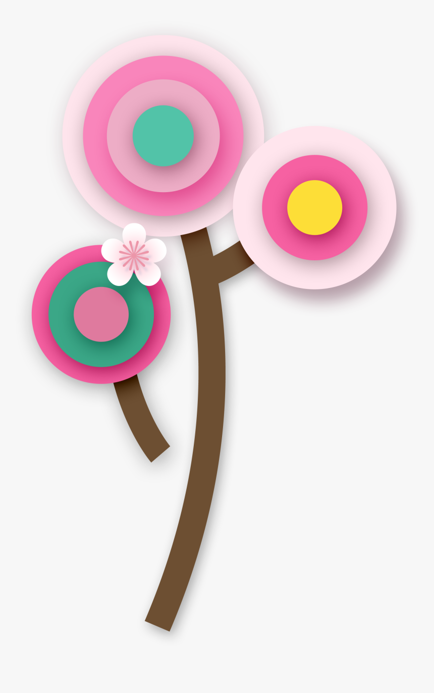 Hand Painted Cartoon Flat Flower Decoration Vector, HD Png Download, Free Download