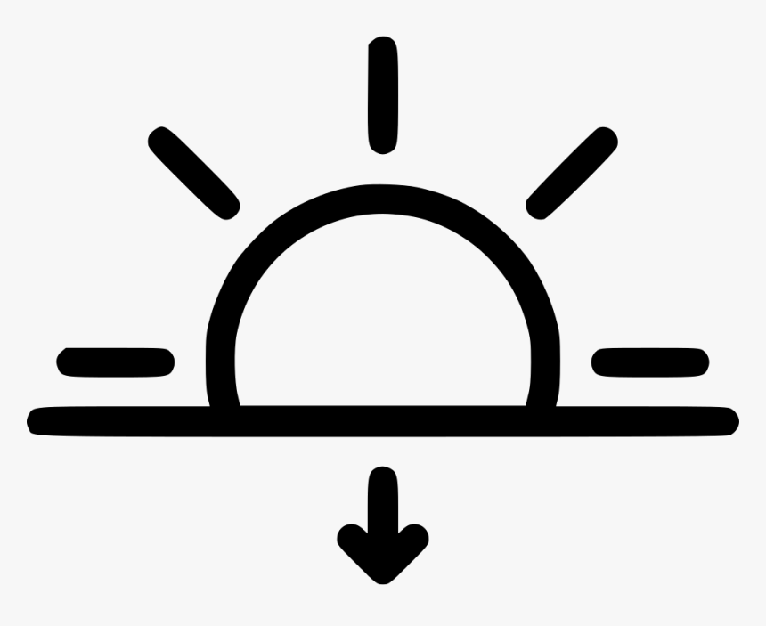 Free Icon Sunset Clipart , Png Download - Black Sun Icon Vector, Transparent Png, Free Download