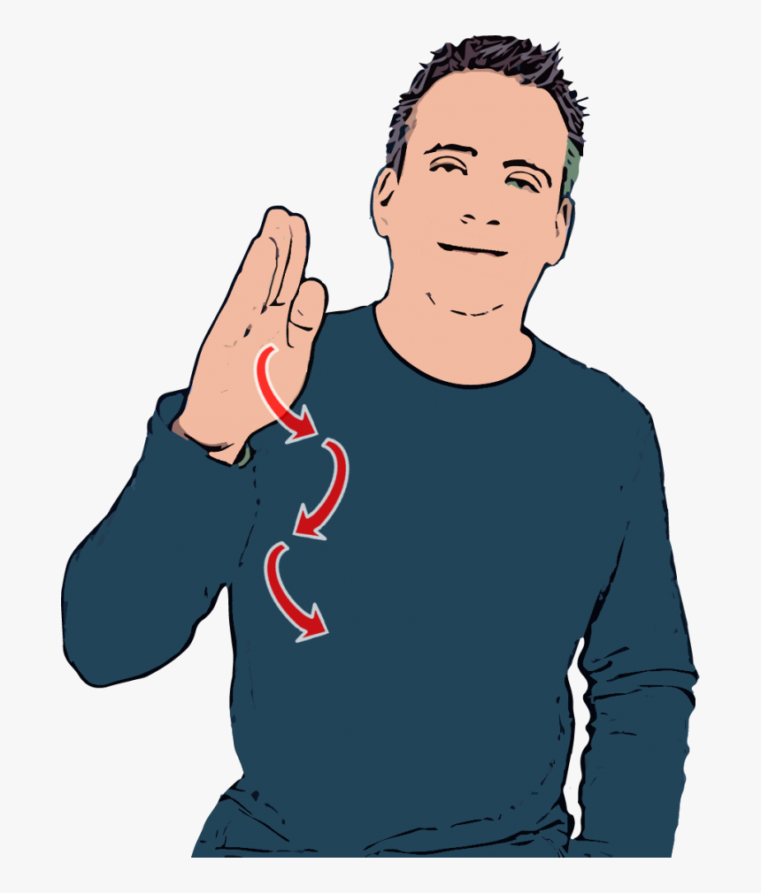 Open Flat Hand Starts By Shoulder - Illustration, HD Png Download, Free Download