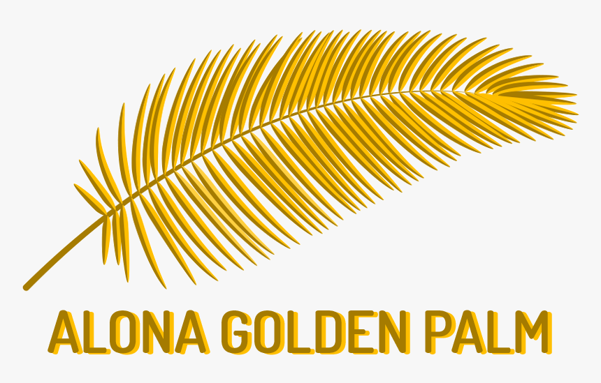 Sunset Clipart Beach Resort - Gold Palm Leaf Png, Transparent Png, Free Download