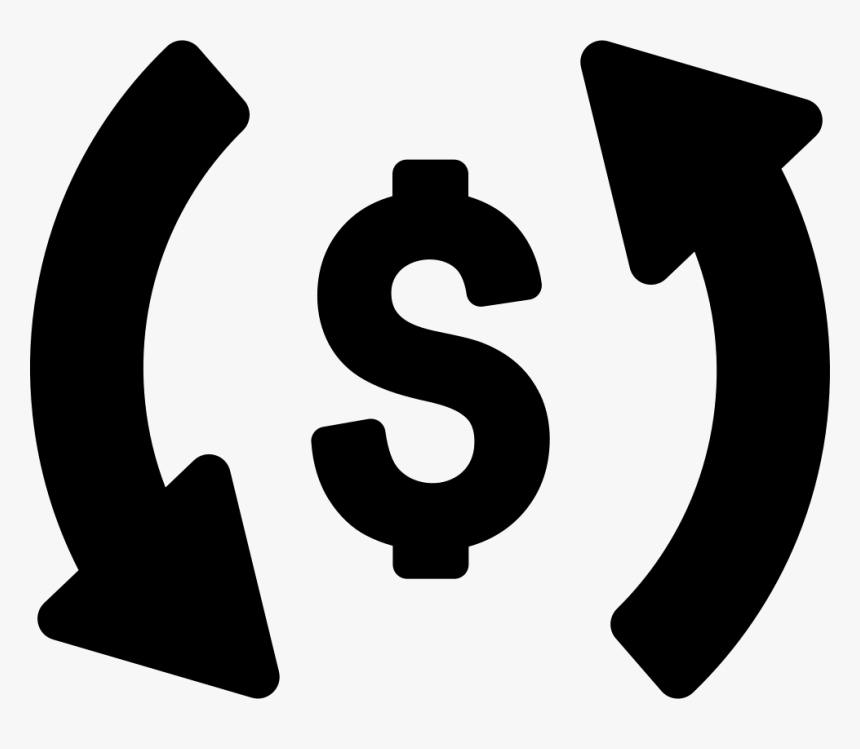Dollar Sign With Spinning Arrows - Arrow Icon With Dollar Sign Png, Transparent Png, Free Download