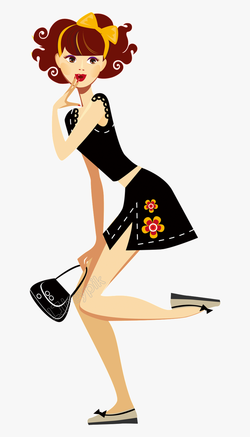 Transparent Spanking Clipart - Beautiful Cartoon Girl Png, Png Download, Free Download