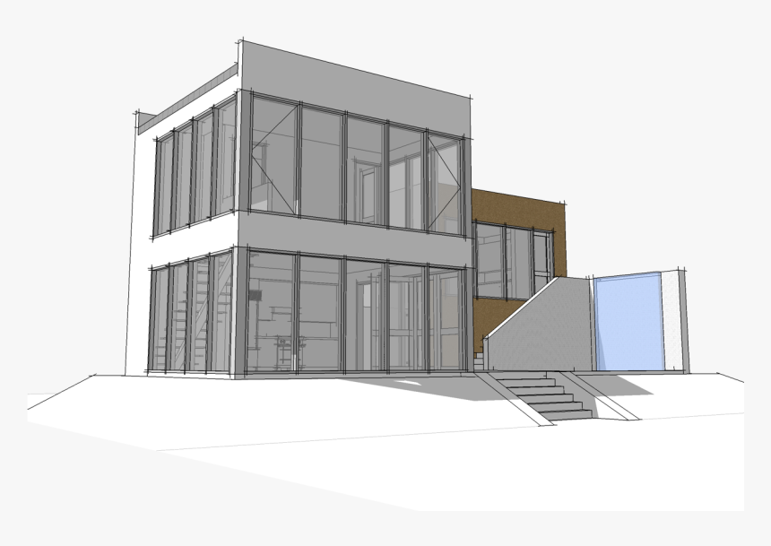 Loft Like Contemporary - Modern Beach House Plan, HD Png Download, Free Download