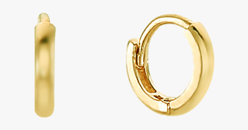 Classic Gold Hoop Earrings - Earring, HD Png Download, Free Download