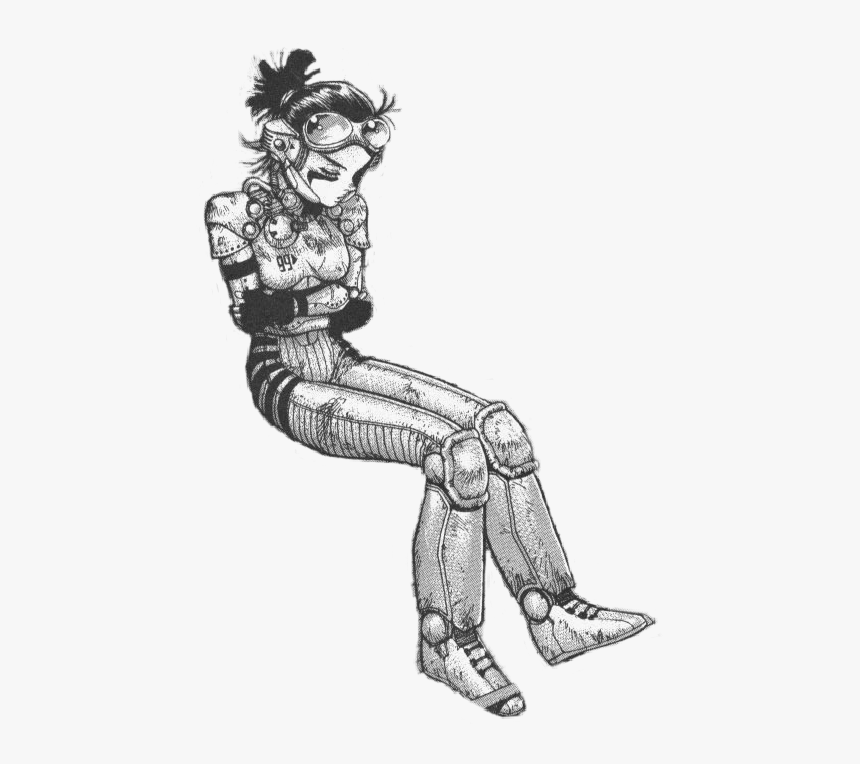 Alita Alitabattleangel Cyberpunk Cyborg Anime Scifi - Sketch, HD Png Download, Free Download