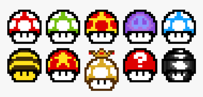 Super Mario Mushroom 8 Bit, HD Png Download, Free Download