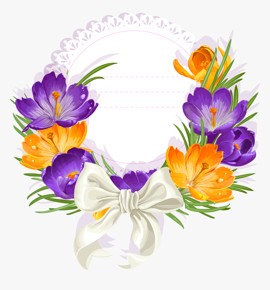 0 F9650 F9f29da7 Orig Bow Vector, Vector Free, Letter - Blue Violet Flower Vector Border Design, HD Png Download, Free Download