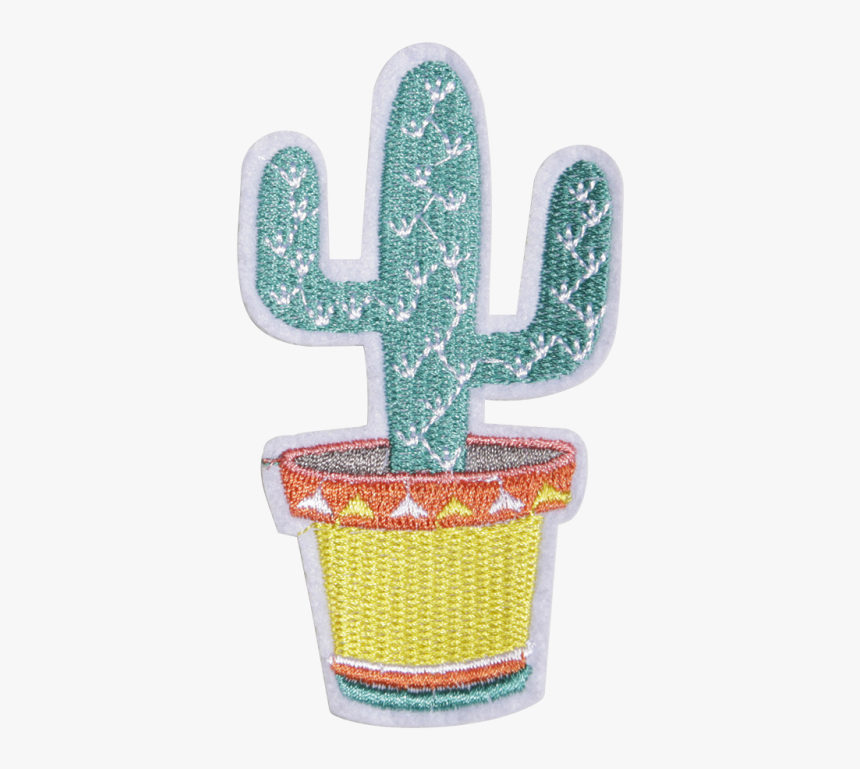 Cartoon Cactus Embroidery Patch For Kids - Embroidery, HD Png Download, Free Download