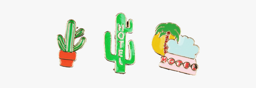 Cactus Motel Enamel Pin, HD Png Download, Free Download