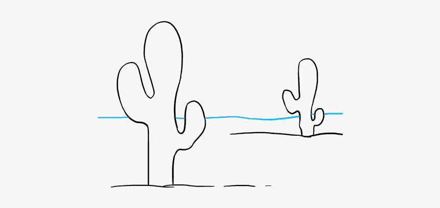 How To Draw Cactus - Drawing, HD Png Download, Free Download