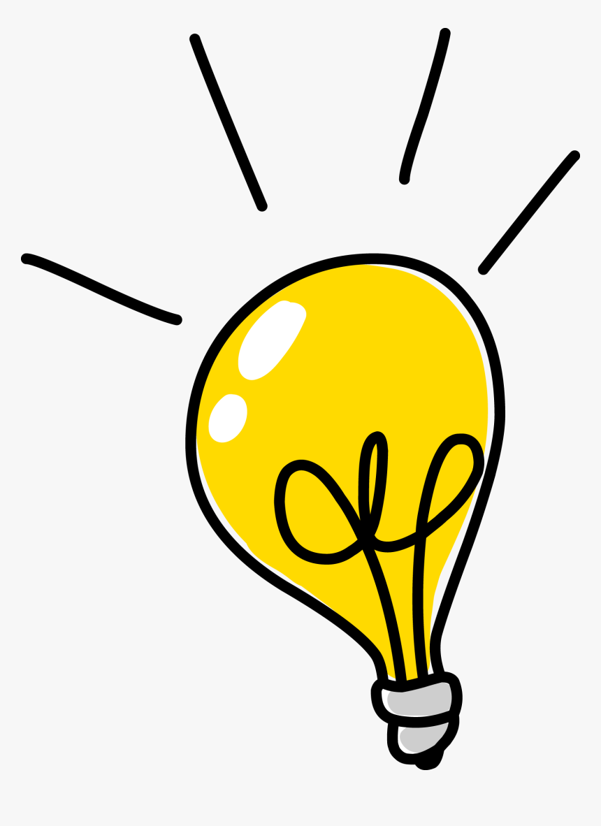 Transparent Foco Clipart - Transparent Lightbulb Doodle, HD Png Download, Free Download