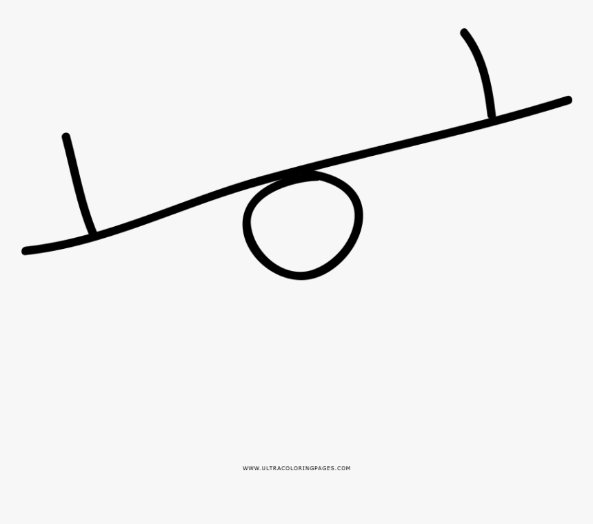 Seesaw Coloring Page - Line Art, HD Png Download, Free Download