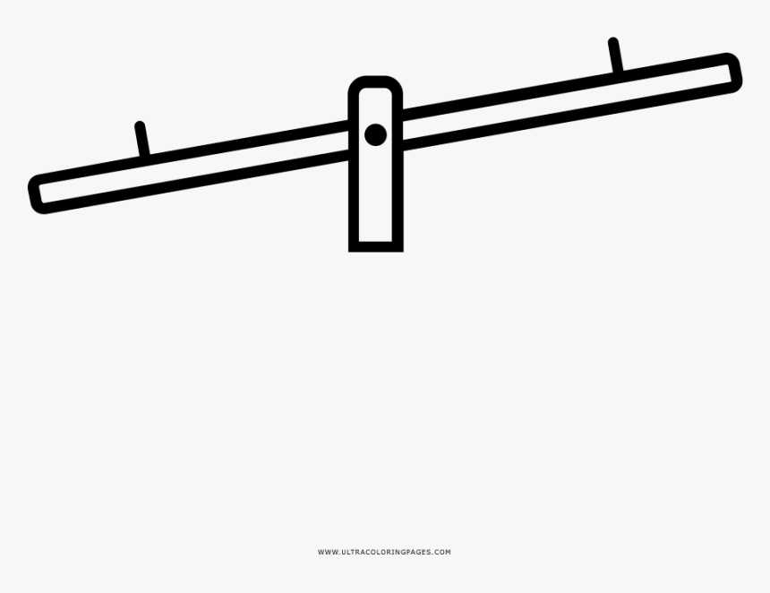 Seesaw Coloring Page - Monochrome, HD Png Download, Free Download