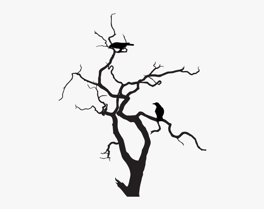 Clip Art Silhouette Tree Vector Graphics Openclipart - Spooky Tree Silhouette Png, Transparent Png, Free Download