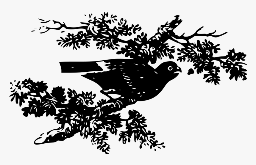 Bird On A Branch Svg Clip Arts - Clip Art, HD Png Download, Free Download