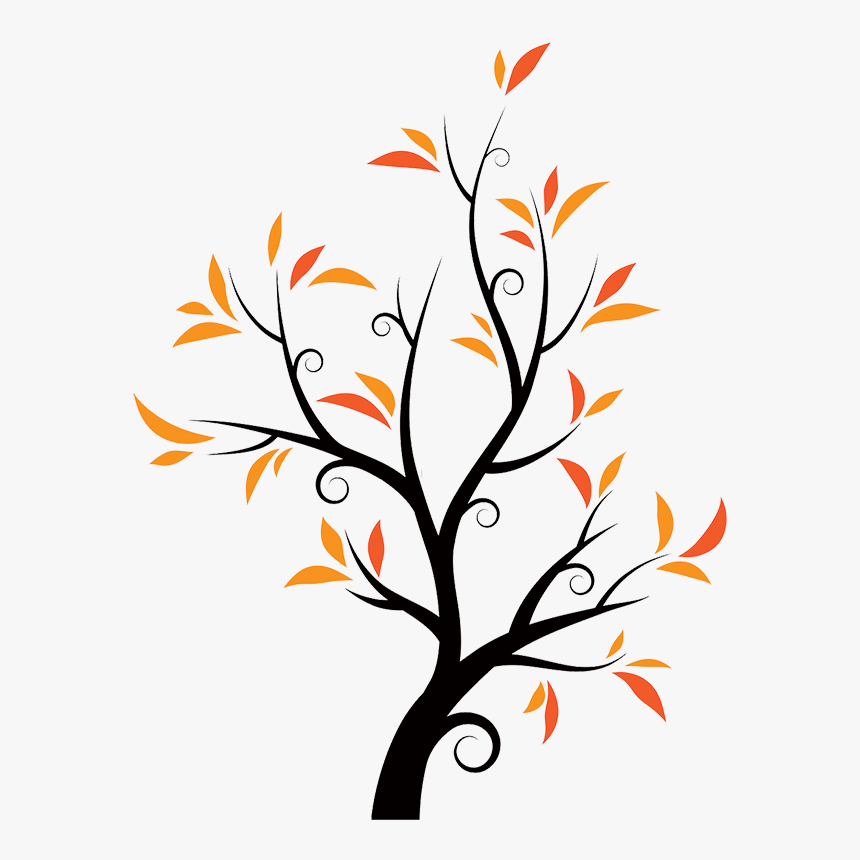 Cartoon Of Tree - Orange Tree Vector, HD Png Download, Free Download