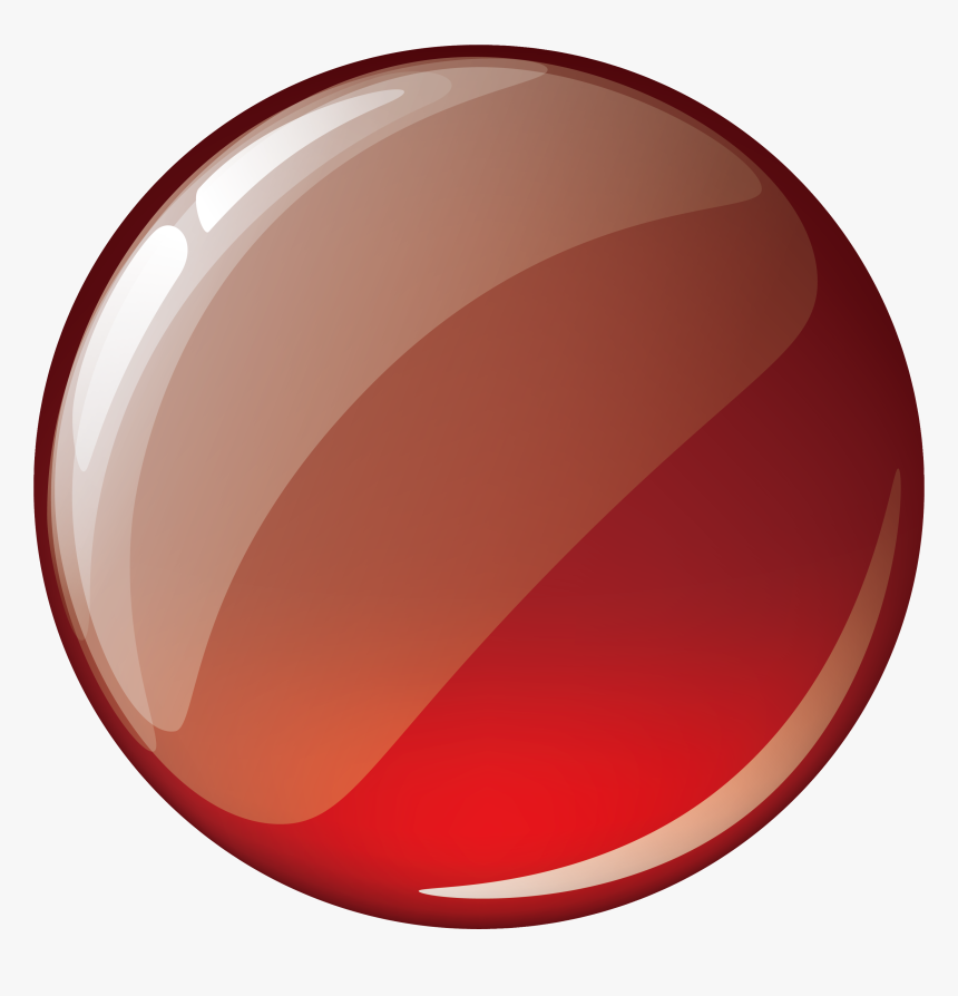 Round Red Crystal Button Png Download - Portable Network Graphics, Transparent Png, Free Download