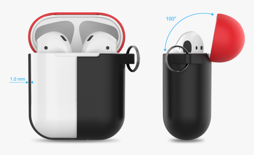 Premium Silicone Two Toned Case For Apple Airpods With, HD Png Download, Free Download