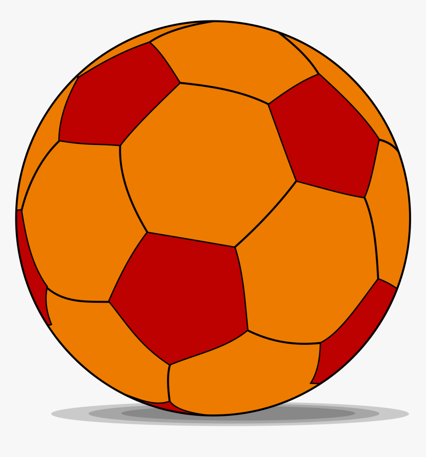 Orange Clipart Soccer Ball - Orange Soccer Ball Clip Art, HD Png Download, Free Download