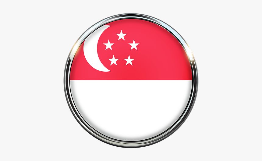 Red,flag,material Accessory,metal - Singapore Flag, HD Png Download, Free Download