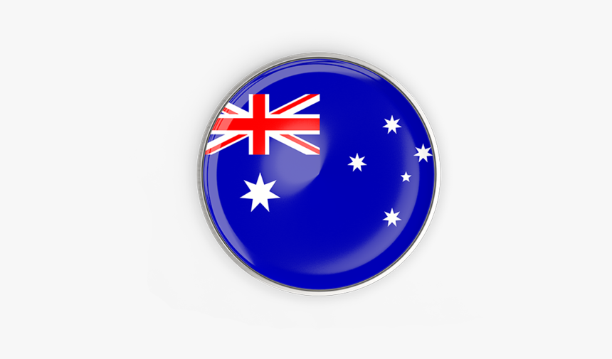 Round Button With Metal Frame - Australia Flag Circle Png, Transparent Png, Free Download