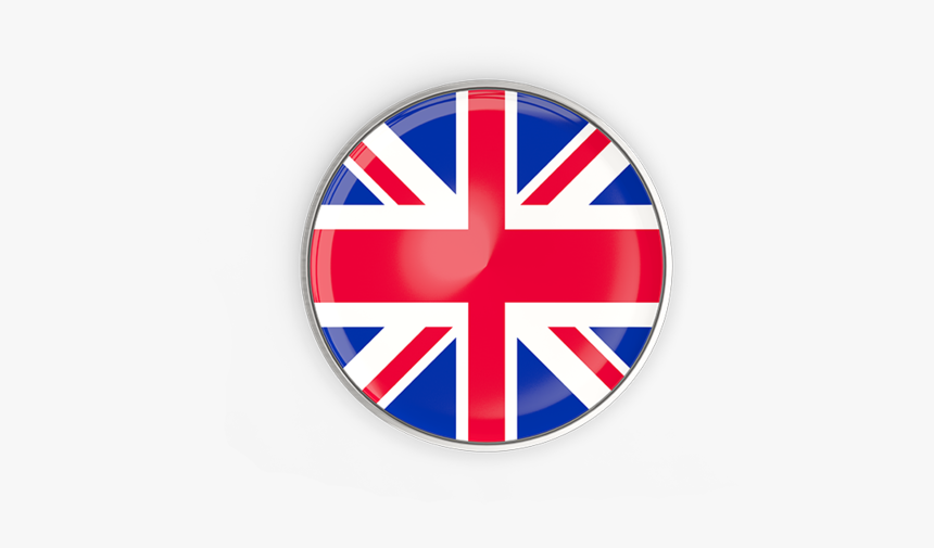 Round Button With Metal Frame - Union Jack Flag Png, Transparent Png, Free Download