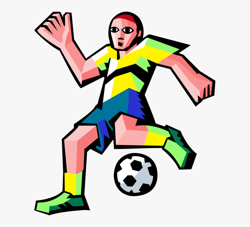 Vector Illustration Of Sport Of Soccer Football Player, HD Png Download, Free Download