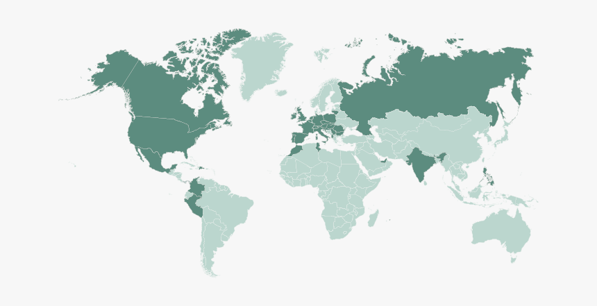 World Map Brazil Highlighted, HD Png Download, Free Download
