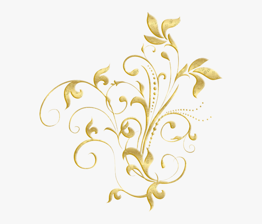 Marco Floral Dorado Png, Transparent Png, Free Download