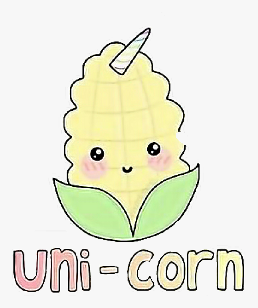 #popcorn # Unicorn #tumblr #maiz - Cartoon, HD Png Download, Free Download