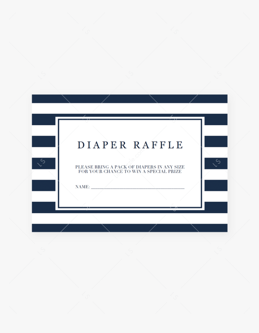 Boy Shower Diaper Raffle Sign Printable By Littlesizzle - Parallel, HD Png Download, Free Download