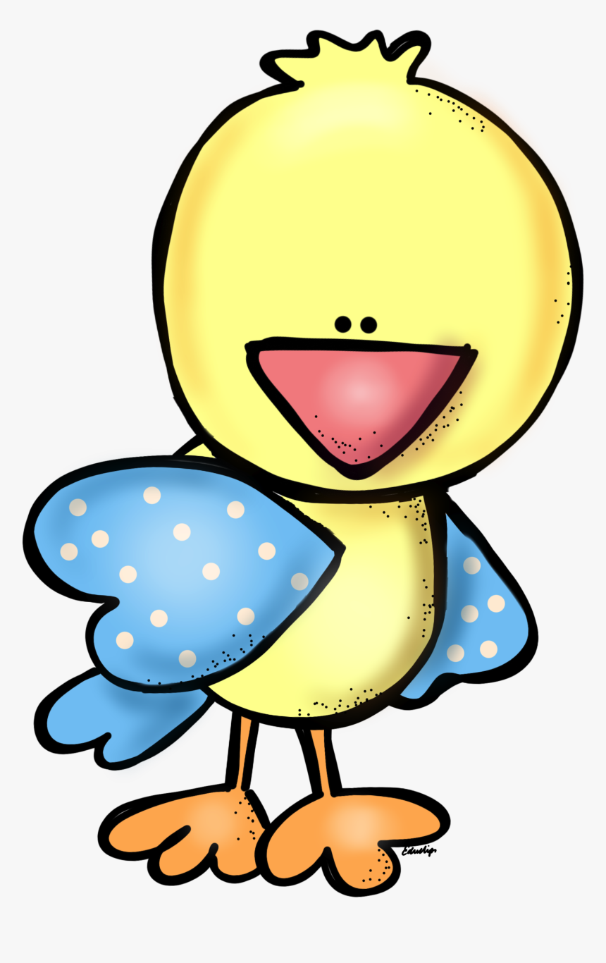 Yellow Bird With Blue Wings - Bird Clipart Melonheadz, HD Png Download, Free Download