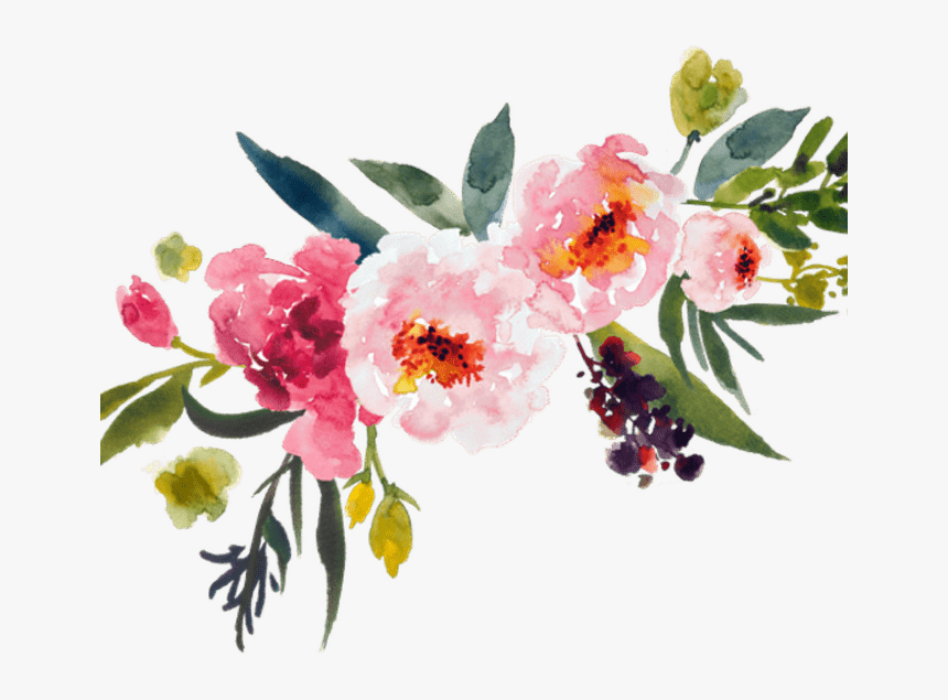 Flowers Png Transparent Watercolor Bouquet Transparent - Watercolor Flowers Png Transparent Background, Png Download, Free Download