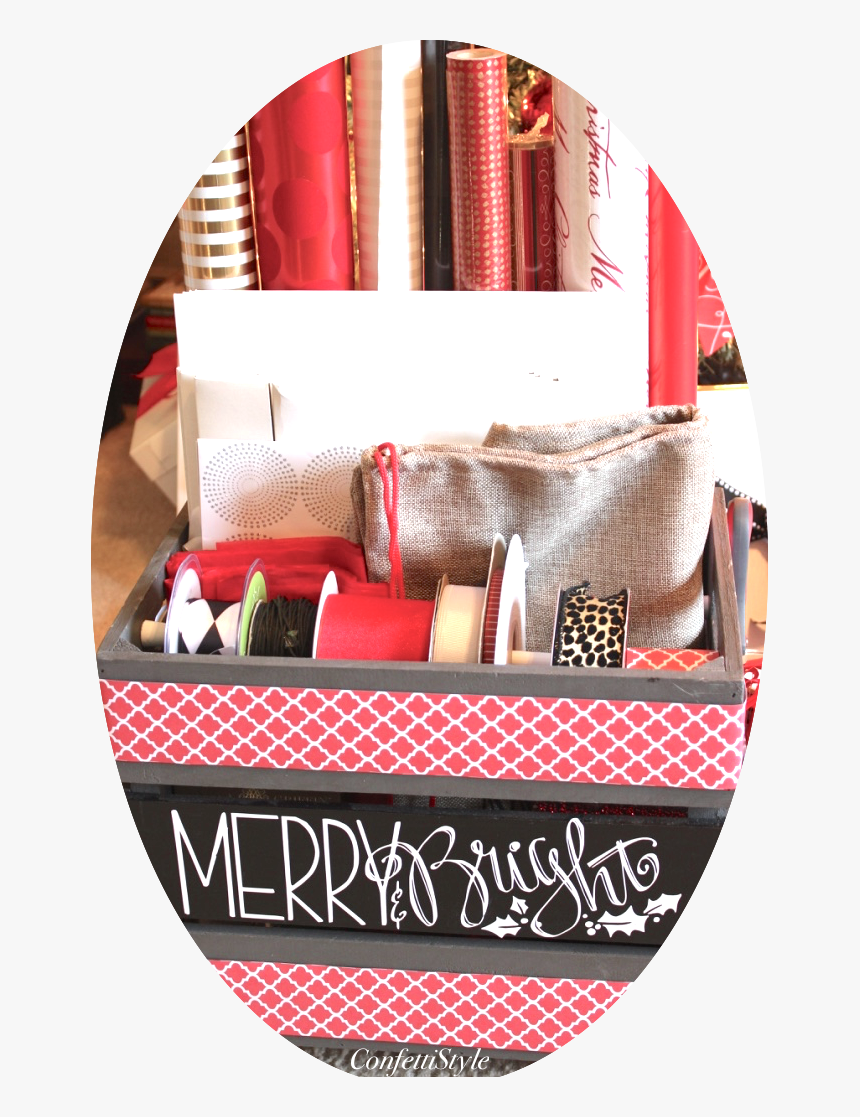 Merry & Bright Holiday Gift Wrap Crate - Coin Purse, HD Png Download, Free Download