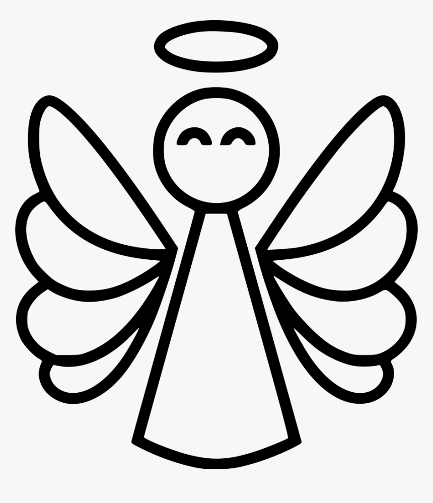 Whatsapp Logo Black And White Lineart - Free Angel Images Png, Transparent Png, Free Download