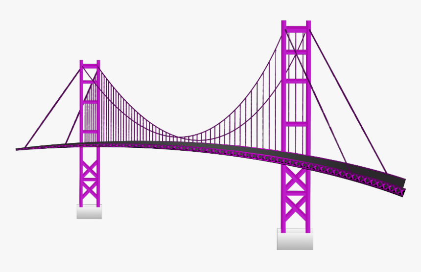 Golden Gate Bridge Clip Art Openclipart Suspension - Golden Gate Bridge Transparent, HD Png Download, Free Download