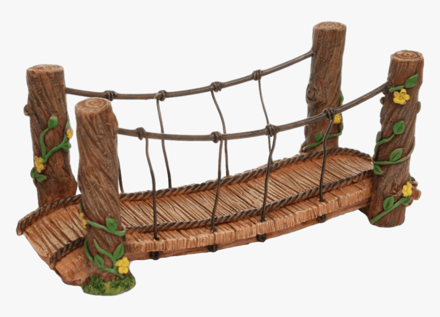 Yükle Download Rope Bridge Png Clipart Simple Suspension - Miniature Fairy Garden Bridge, Transparent Png, Free Download