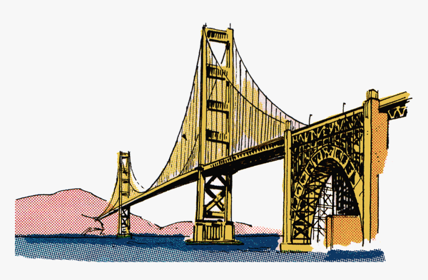 Suspension-bridge - Golden Gate Bridge, HD Png Download, Free Download