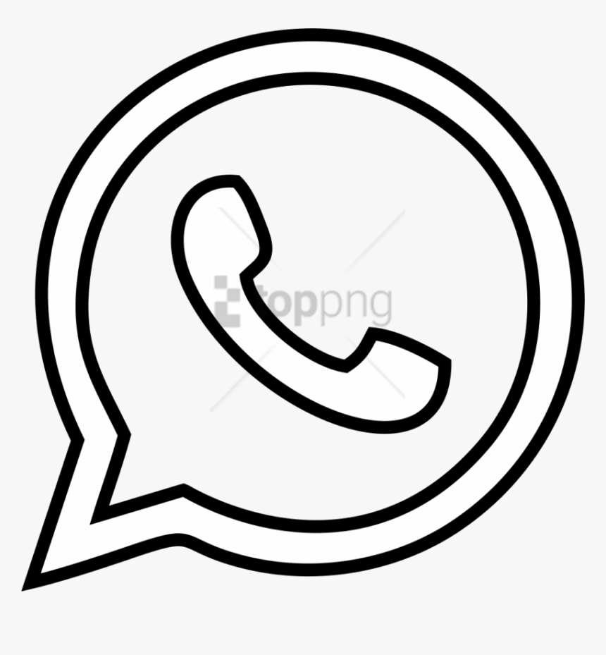 Transparent Computer Mouse Clipart Black And White - Whatsapp Logo Black And White, HD Png Download, Free Download