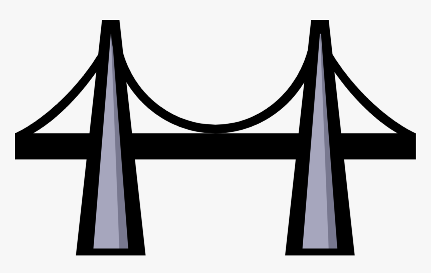 Vector Illustration Of Suspension Bridge Symbol - Simbolo Ponte, HD Png Download, Free Download