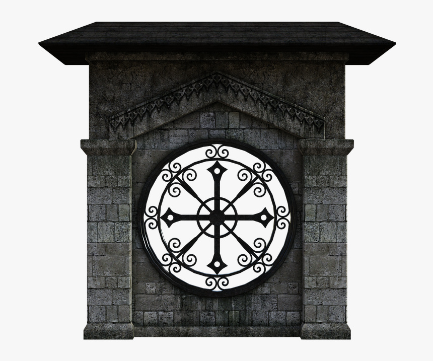 Old Wall Window Stone Gothic Frame 3d Forgotten - Table, HD Png Download, Free Download